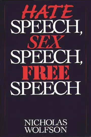 Cover of Hate Speech, Sex Speech, Free Speech