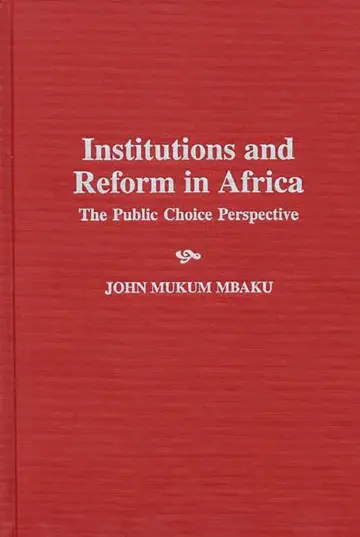 Cover of Institutions and Reform in Africa