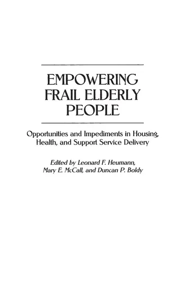 Cover of Empowering Frail Elderly People