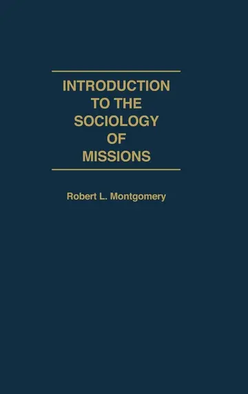 Cover of Introduction to the Sociology of Missions