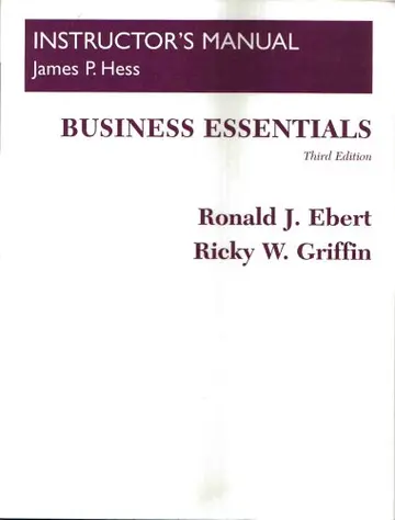 Cover of Business Essentials [Aug 04, 1999] Ebert, Ronald J. and Griffin, Ricky W