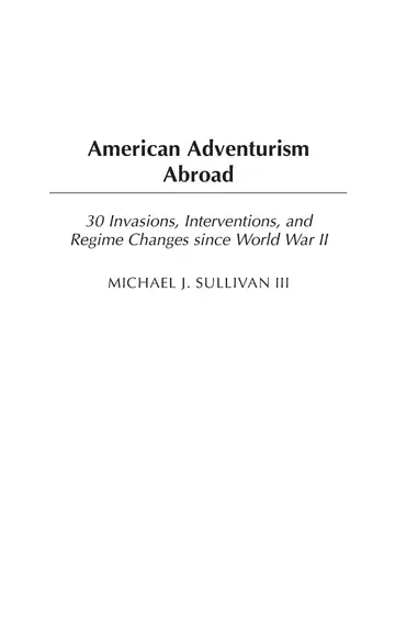 Cover of American Adventurism Abroad