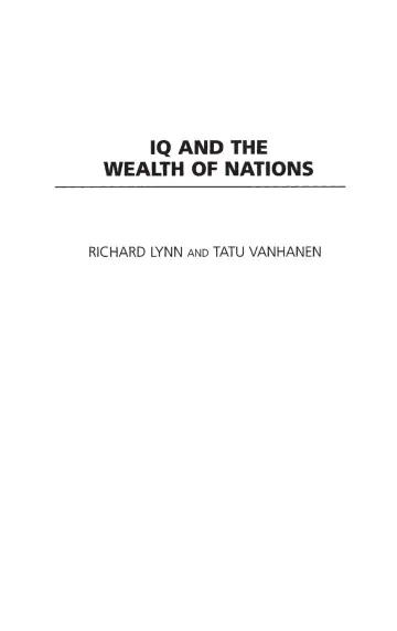 Cover of IQ and the Wealth of Nations