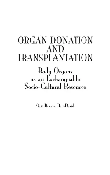 Cover of Organ Donation and Transplantation