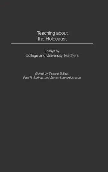 Cover of Teaching about the Holocaust