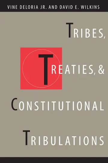 Cover of Tribes, Treaties, and Constitutional Tribulations