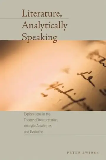 Cover of Literature, Analytically Speaking