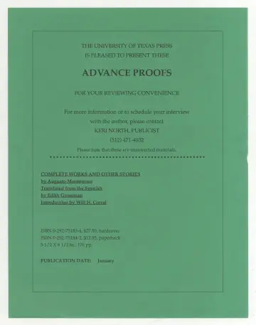Cover of "Complete Works" and Other Stories
