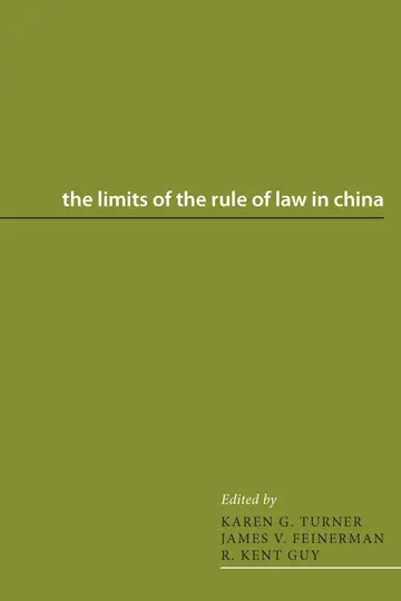 Cover of The Limits of the Rule of Law in China
