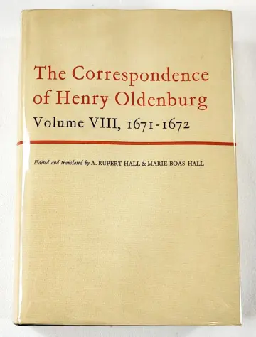 Cover of Correspondence of Henry Oldenburg 1671-1672