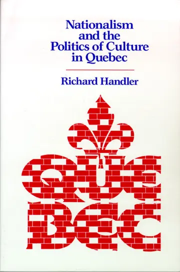 Cover of Nationalism and the Politics of Culture in Quebec