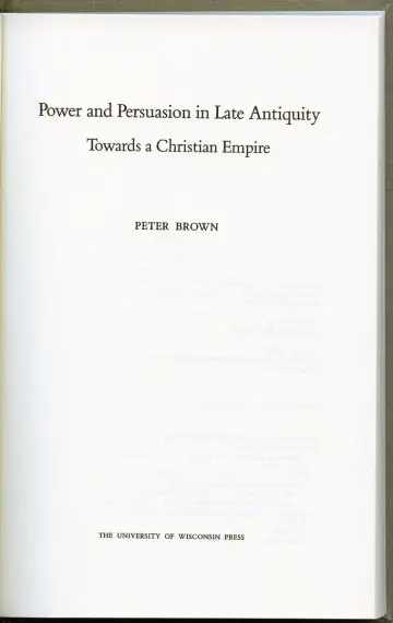 Cover of Power and Persuasion in Late Antiquity