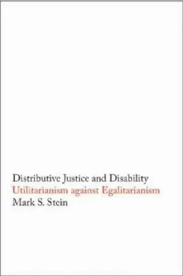 Cover of Distributive Justice and Disability