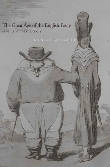 Cover of The Great Age of the English Essay – An Anthology to De Quincey