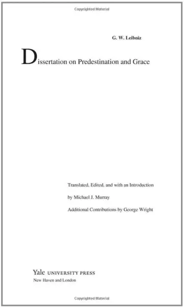 Cover of Dissertation on Predestination and Grace