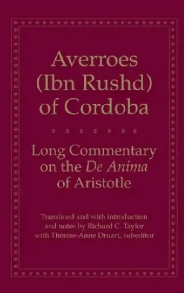 Cover of Long Commentary on the de Anima of Aristotle
