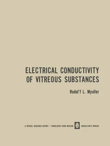 Cover of Electrical Conductivity of Vitreous Substances