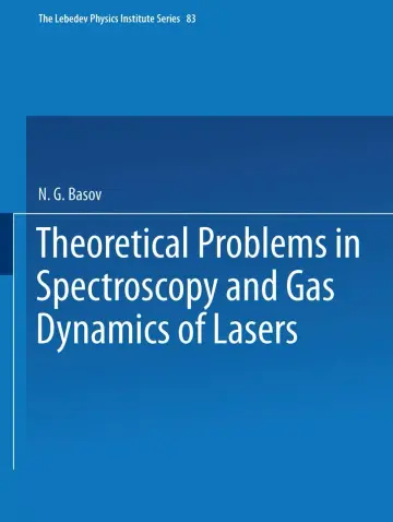 Cover of Theoretical Problems in the Spectroscopy and Gas Dynamics of Lasers