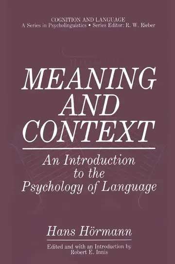 Cover of Meaning and Context