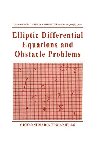Cover of Elliptic Differential Equations and Obstacle Problems
