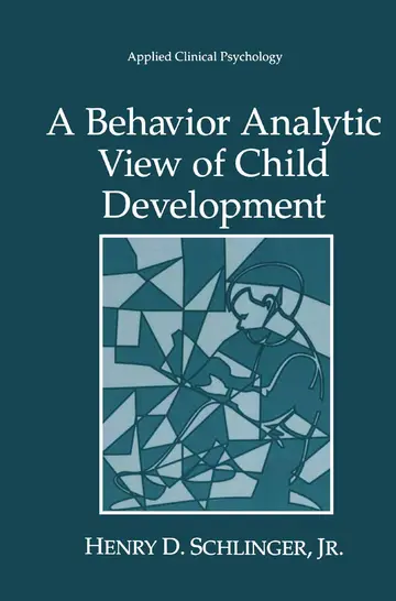 Cover of A Behavior Analytic View of Child Development