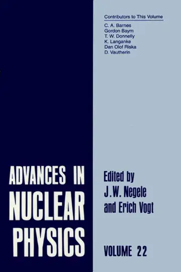 Cover of Advances in Nuclear Physics