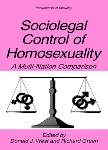 Cover of Sociolegal Control of Homosexuality