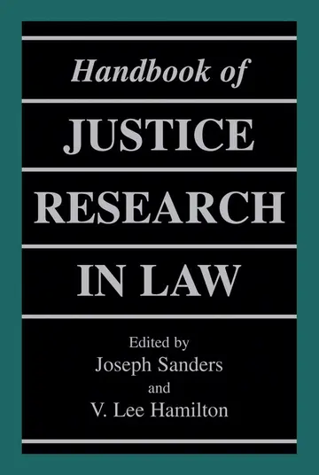 Cover of Handbook of Justice Research in Law