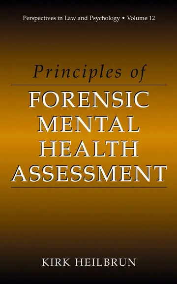 Cover of Principles of Forensic Mental Health Assessment