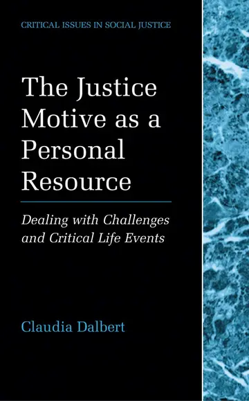 Cover of The Justice Motive as a Personal Resource