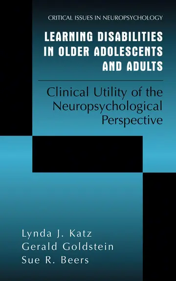 Cover of Learning Disabilities in Older Adolescents and Adults