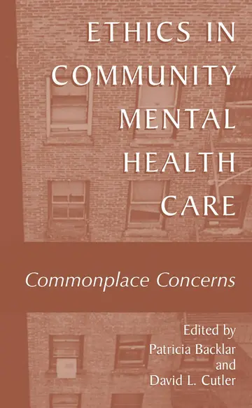 Cover of Ethics in Community Mental Health Care