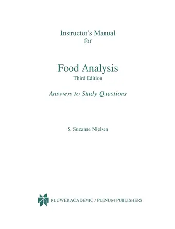 Cover of Food Analysis