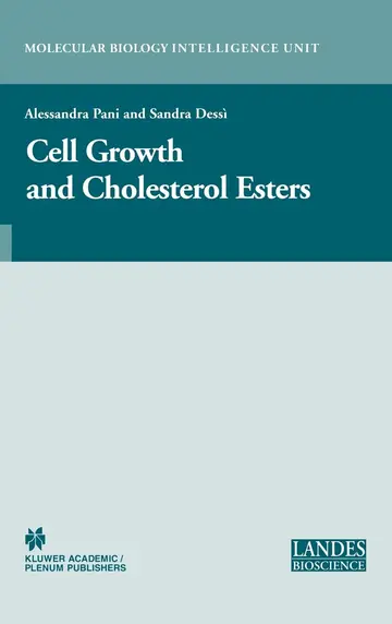 Cover of Cell Growth and Cholesterol Esters