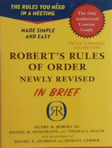 Cover of Robert's Rules of Order in Brief