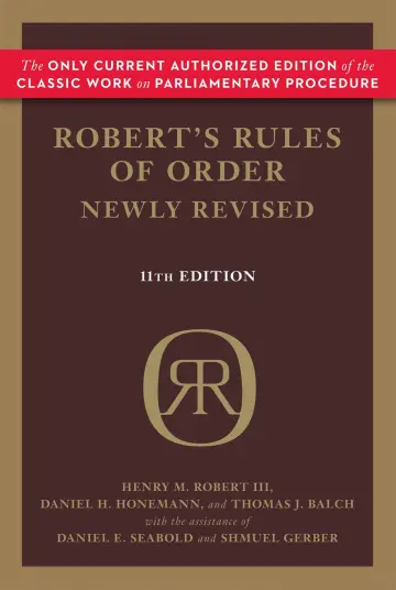Cover of Robert's Rules of Order