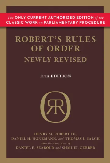 Cover of Robert'S Rules of Order