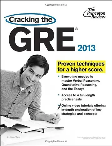Cover of Cracking the GRE, 2013 Edition