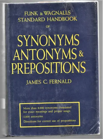 Cover of Funk and Wagnalls Standard Handbook of Synonyms, Antonyms, and Prepositions