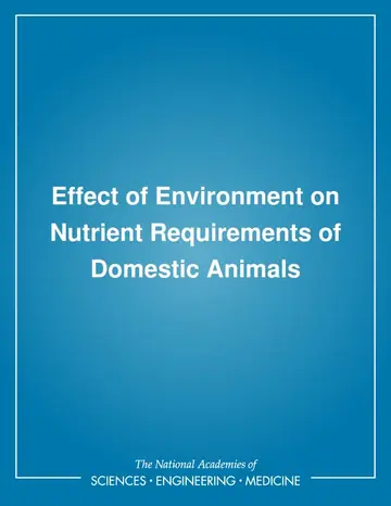 Cover of National Academy Press ∗effect∗ of ∗environment∗ O N Nutr Requirem of Dom Animals