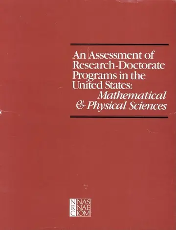 Cover of An Assessment of Research-Doctorate Programs in the United States