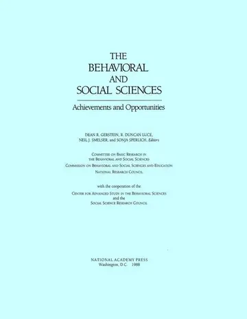 Cover of Behavioral and Social Sciences