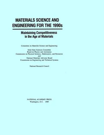 Cover of Materials Science and Engineering for the 1990s