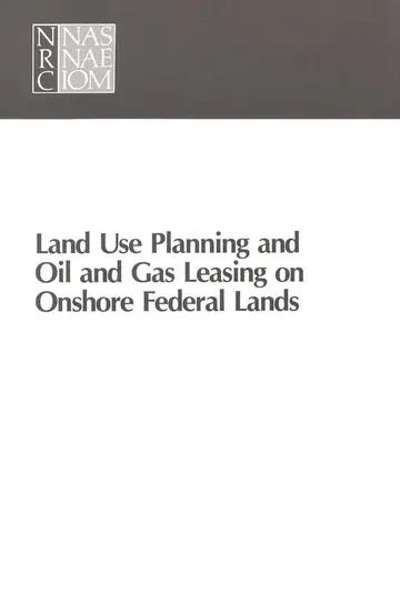 Cover of Land Use Planning and Oil and Gas Leasing on Onshore Federal Lands