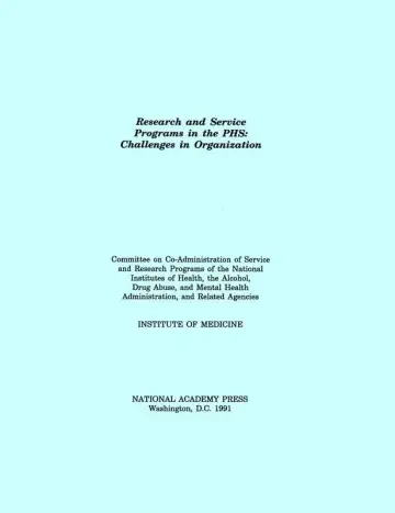 Cover of Research and Service Programs in the Phs