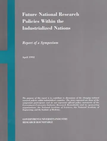 Cover of Future National Research Policies Within the Industrialized Nations