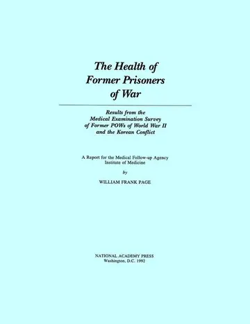 Cover of The Health of Former Prisoners of War