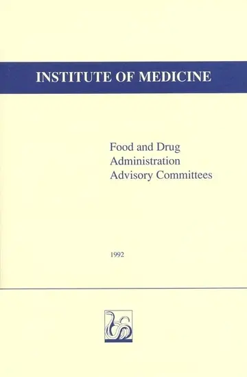 Cover of Food and Drug Administration Advisory Committees