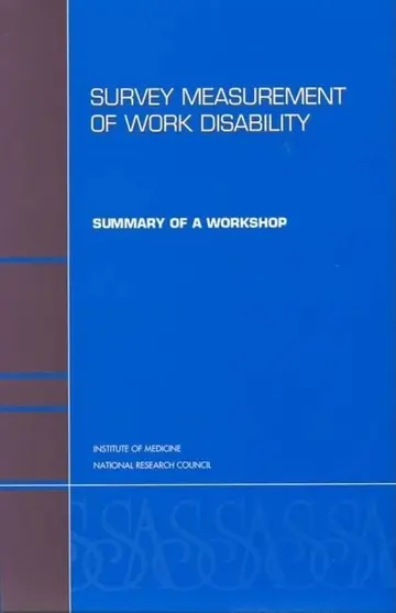 Cover of Survey Measurement of Work Disability