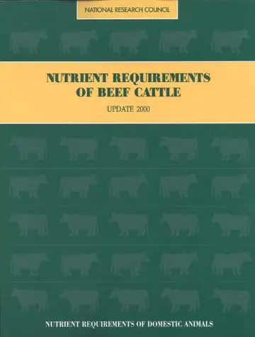 Cover of Nutrient Requirements of Beef Cattle